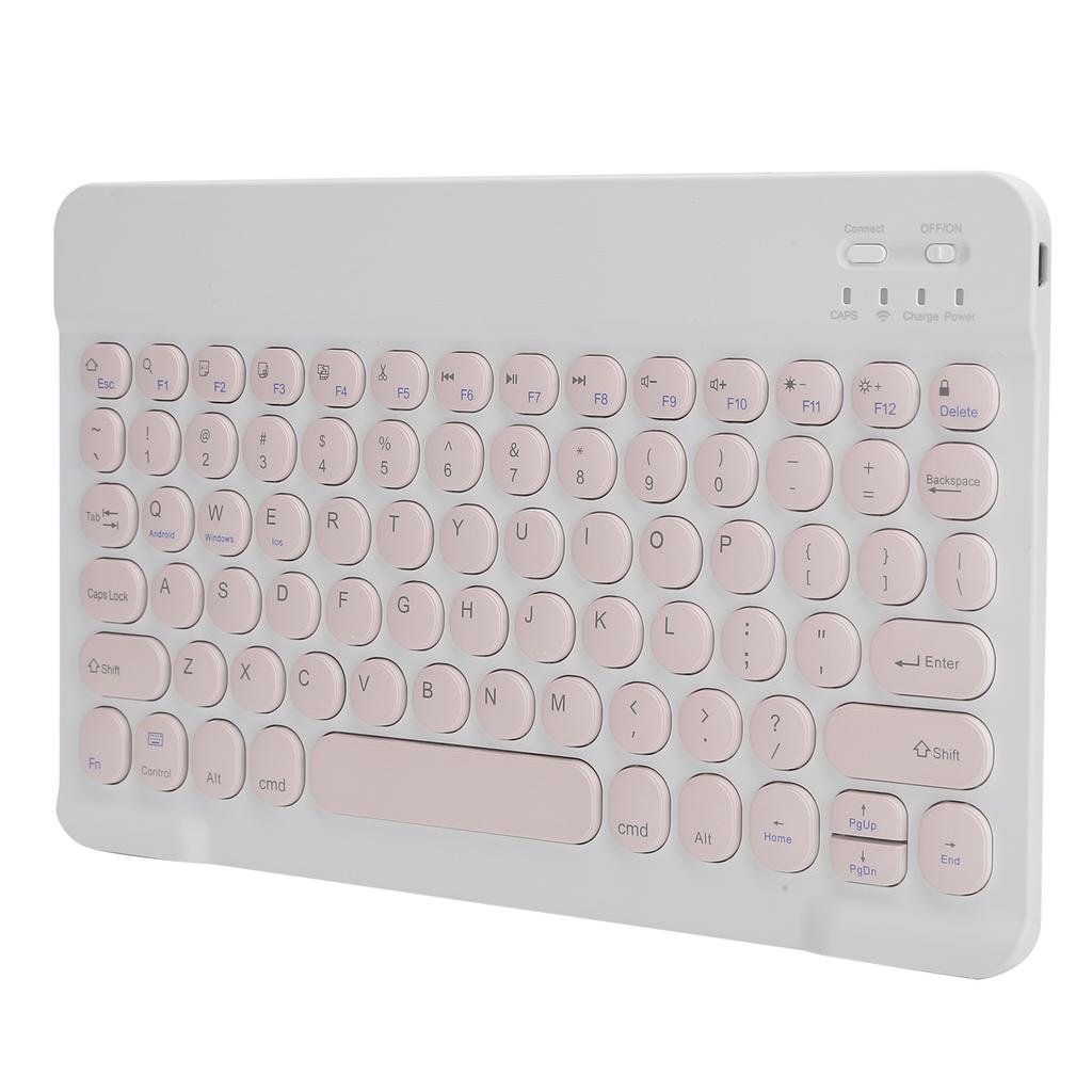 Wireless Bluetooth Keyboard Tablet Smartphone Computer Accessories Round Cap 10in