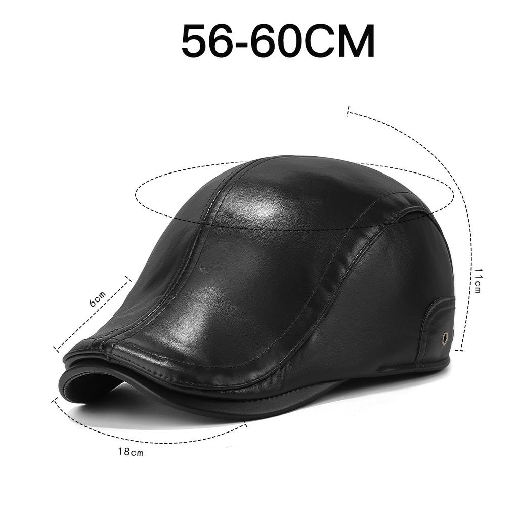 Winter Cold-Proof Warm-Keeping Forward Cap Outdoor Velvet Windproof Ear Protection Adjustable Cap for The Elderly