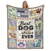 Dog Theme Digital-printed Polyester Bedroom Velvet Flannel Soft Sofa Cover Blanket Fleece Soft Sofa Cover Blankets for Beds
