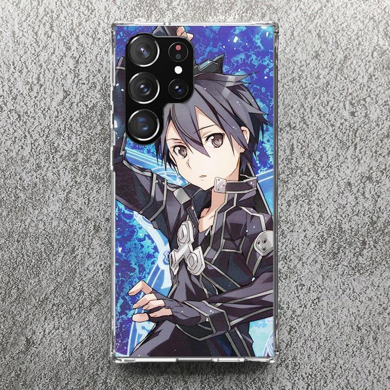 Sword Art Online Anime Phone Case For Samsung Galaxy S25 S24 S23 Ultra S22 Plus S21 S20 FE S10 + S25Ultra S24U Soft Cover Shell