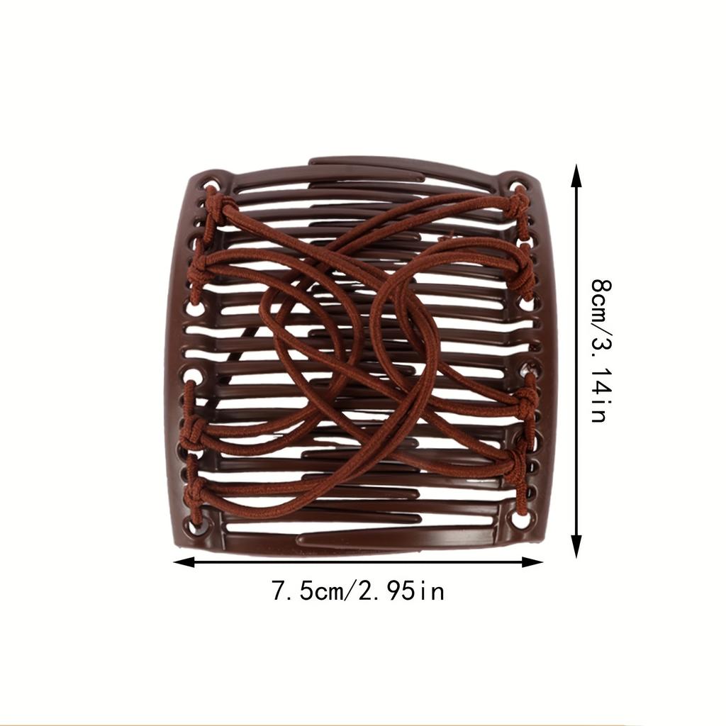 6Pcs Elastic Hair Ties, Elegant Magic Hair Comb, Fashionable Lazy Updo Hair Clip, Non-Slip Hair Insert, for Women
