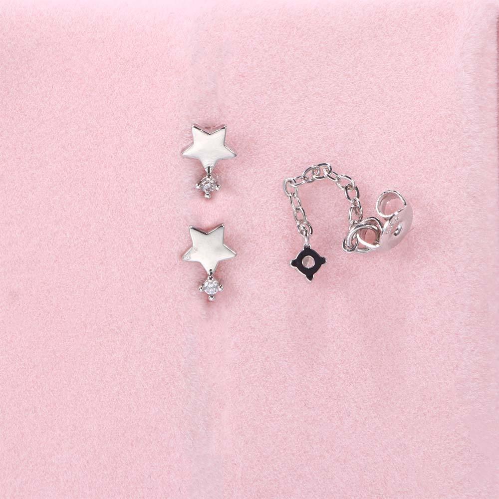 Girls Geometric Tassel Star Chic Stud Earrings Party Jewelry Drop Earrings Fashion Accessories