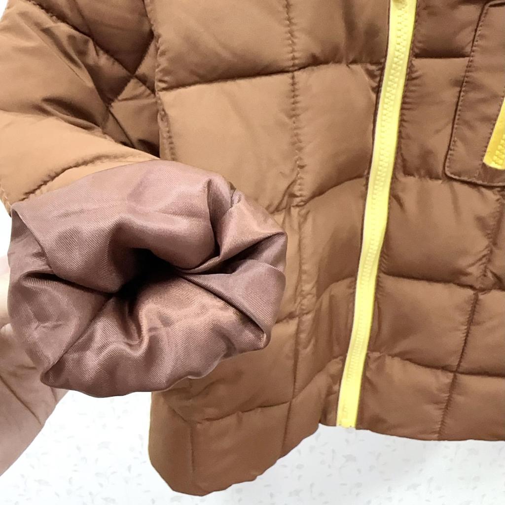 Kids' Winter Cotton Baseball Jacket with Bear Embroidery - Unisex, Zippered, Lightweight Korean Style.