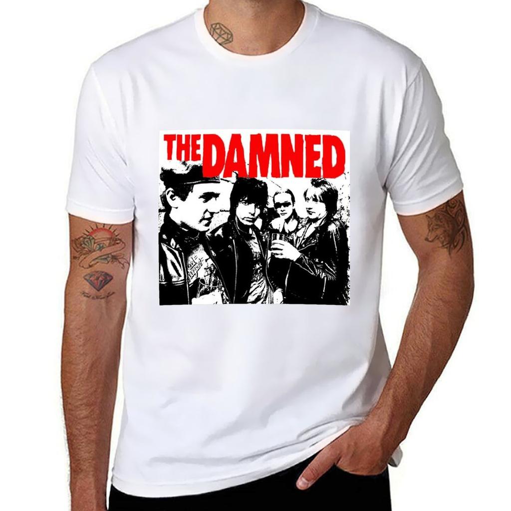 The Damned 1977 T-shirt Funny T Shirts Cotton Black Cotton T-shirt Plain For Man Package T Shirt Custom Print T-shirt