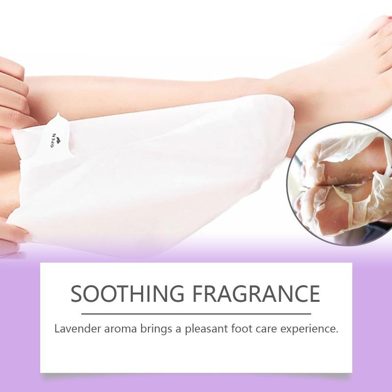 5 Pairs of Lavender Foot Masks Nourish Foot Skin, Improve Dryness and Roughness, and Create Smooth and Tender Feet.