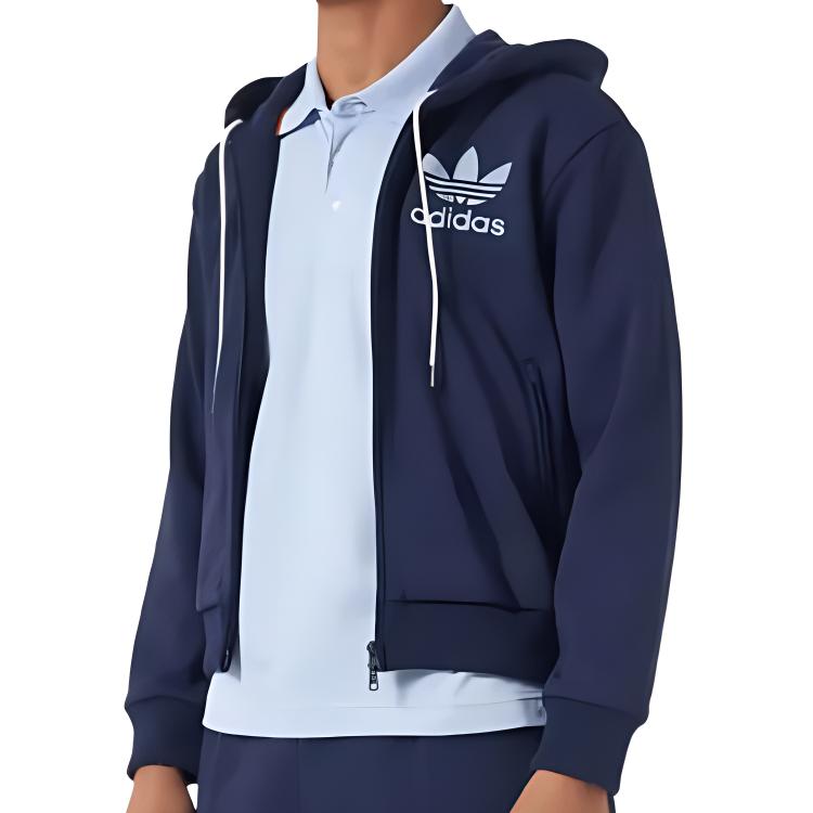 adidas x Wales Bonner Track Hoodie Collegiate Navy Men Tops Blue JJ2939