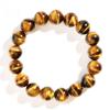 Natural Tiger Eye & Black Agate Stone Bracelet for Men, Women, and Girls - Round Beads Friendship Gift