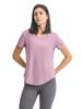 Vår/Sommar 2023 Dam Casual Lös T-shirt för Löpning och Yoga med Bar-Känsla
