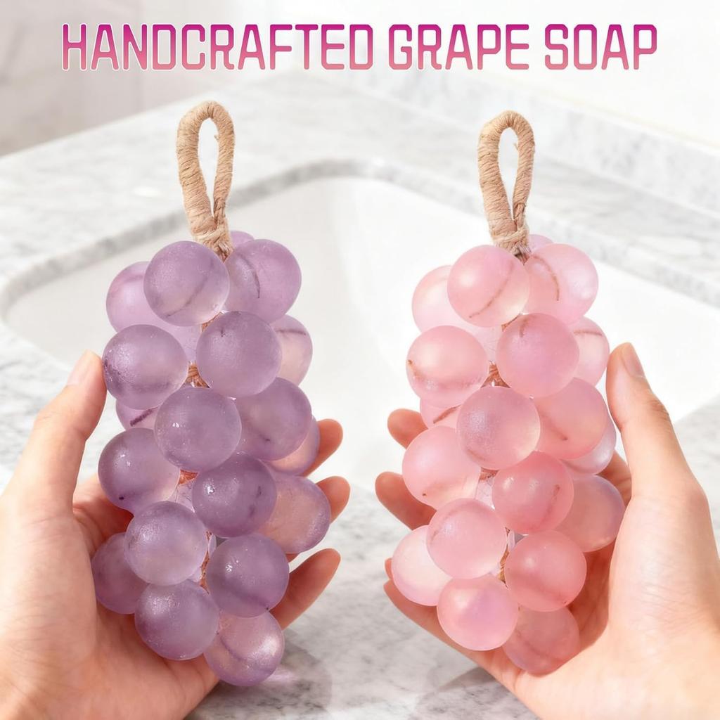 Grape Shape Exfoliating Soap Bar for Face & Body – Deep Cleanse, Gentle Scrub, Bath Soap for Women & Men Skin Brightening Soap For Men & Women (1