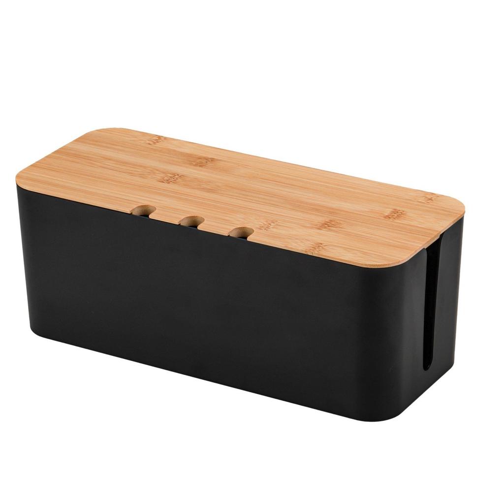 Cable Storage Box with Cover Cable Organizing Box Cord Management Container Office Essential Suitable for Office Home