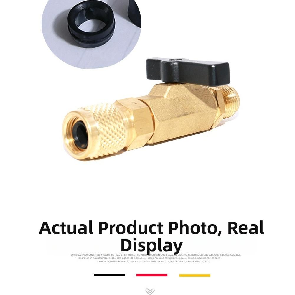 Quick Shut Off Ball Valve 1/8 Inch Ball Valve For AC Cooling Agent Charging Brass Construction Quick Shut Ball Valve