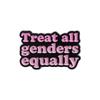 Stylish Equaiiy Series Metal Badge Unique Geometric Brooch With Colorful Lettering For Fashionable Occasions