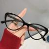 Ladies Cat Eye Myopia Glasses Vintage Square Black Large Frame Shortsighted Eyeglasses TR90 Anti Blue Rays Minus Eyewear Diopter