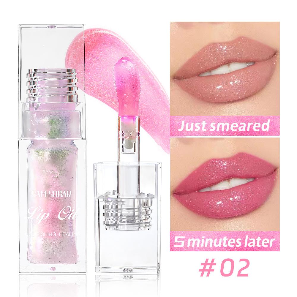SAM SUGAR Koloryzujący Olejek do Ust Nawilżający Nawilżający Koloryzujący Błyszczyk do Ust Powiększający Usta 6 Kolorów Gładki Pomadka w Płynie Hurtownia