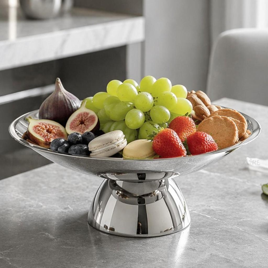 Pedestal Bowl Versatile Fruit with Base Sturdy for Dining Table