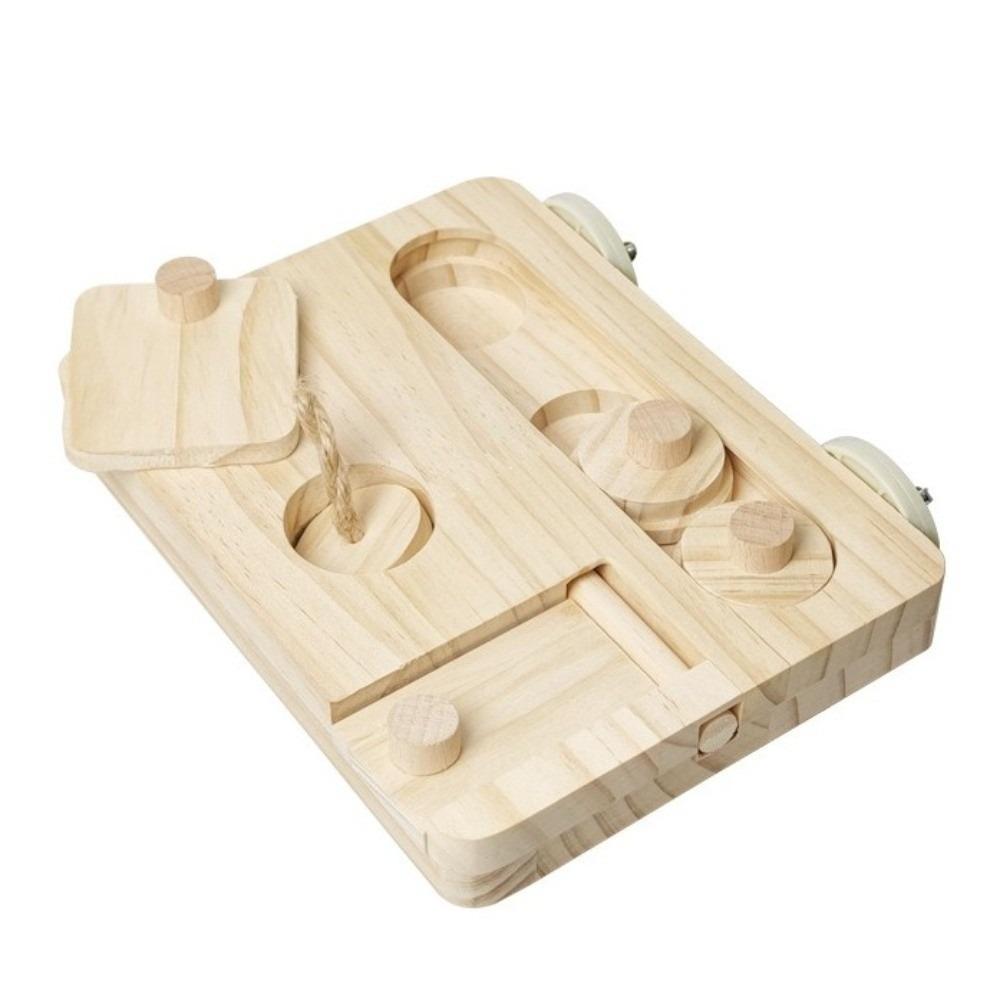 Hanging Parrot Feeding Tray Wooden Parrot Enrichment Toy New Pet Food Seek Toy for Small Pet A