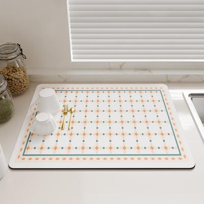 Super Absorbent Kitchen Dish Drying Mats Non-slip Coffee Drain Pad Quick Dry Tableware Kitchen Faucet Placemat Dinnerware