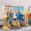 Smurfs Hands Beach Blanket Sofa Blanket Blanket Machine Washable Digital Printing Sheet