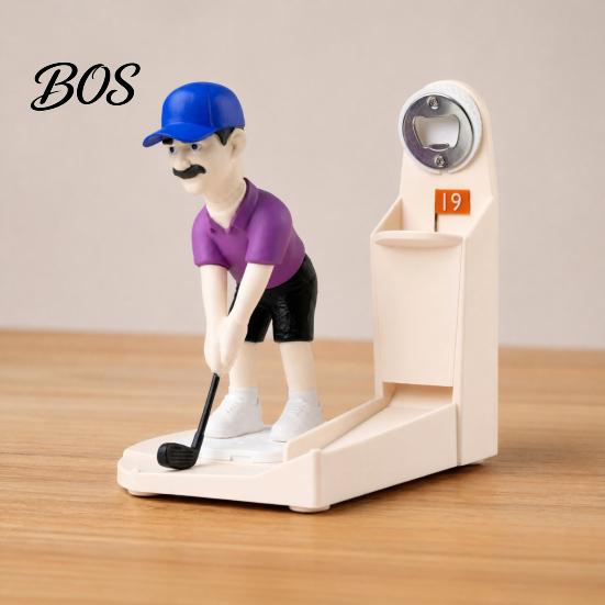Casual Game Night Opener Bottle Opener, Golf Swing Beer Shape, Fun Board Dinner Party Accessory Durable Creative Ornament, for Home Bars And