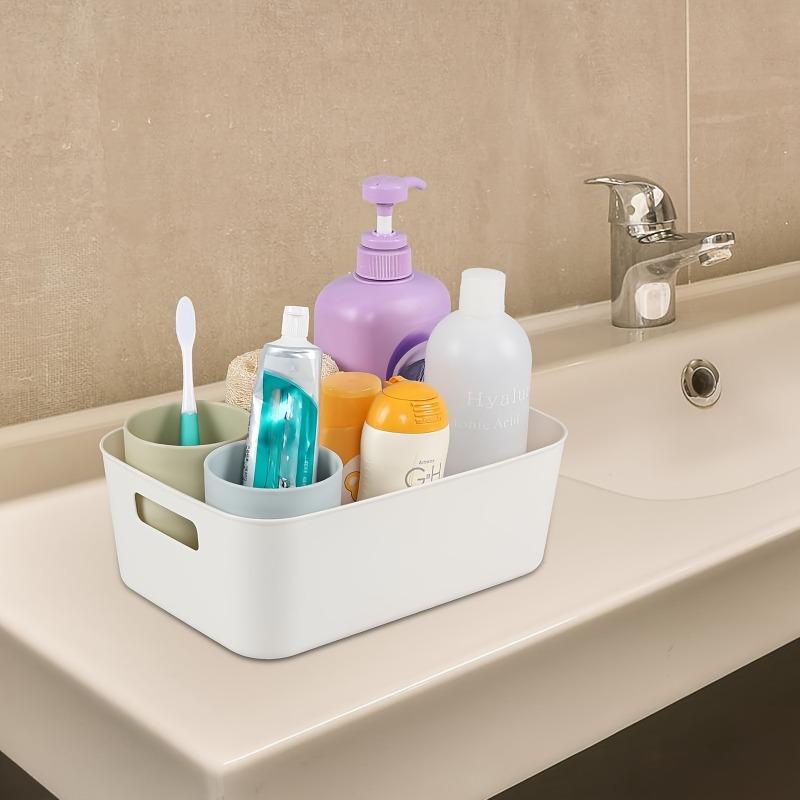 Ensemble de 1 boîte de rangement en plastique blanc - Conteneur carré de haute qualité, étanche et durable, design rectangulaire simple