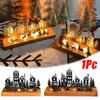1PC With Reindeer Design No Candles Included Black Silhouette Candlesticks Rustic Candle Holder Desk Top Decor 2 Sizes
