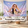 Benutzerdefinierte Namens-Wandbehang-Tapisserie, Lana Del Rey Dekorative Hintergrund-Tapisserie für Wohnheim, Zuhause