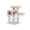 Kattenboom, Kattentoren met XXL Pluche Zitplateau, Kattenhuis met Verstelbare Modules, Kattenspeeltjes, Extra Dikke Palen Volledig Omwikkeld met Sisal, Stabiel