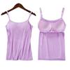 Sleeveless Women's Camisole with Chest Pads - Spaghetti Strap Tank Top, Wire-Free Cup, Ideal As Outerwear Base Layer or Yoga Sportswear