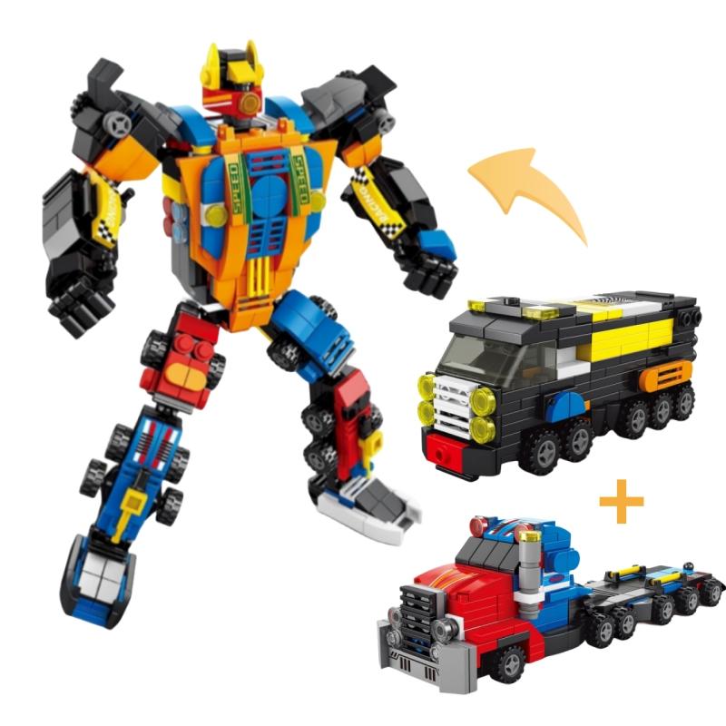 Neues Mech-Transformations-Bausatz-Set Captain Op Feuerwehrwagen Actionfiguren Kombinierbar für Kampfmodus Spielzeug Geschenke