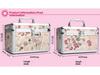 Portable Double-Layer Aluminum Alloy Cosmetic Case with Mirror and Password Lock