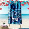 ASTRO BOT Custom Name Print Beach Towel, Large Soft Quick Dry Towel for Beach Camping Swimming