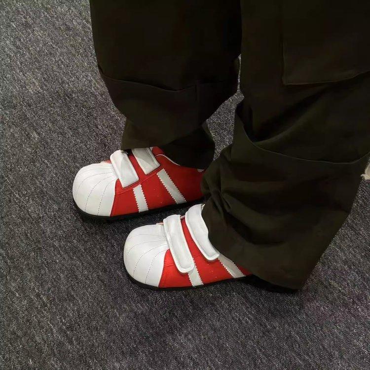 Platform women's shoes Dimensional Dream | Q version bubble shell cartoon board shoes 6cm Velcro inner height increase new trendy shoes