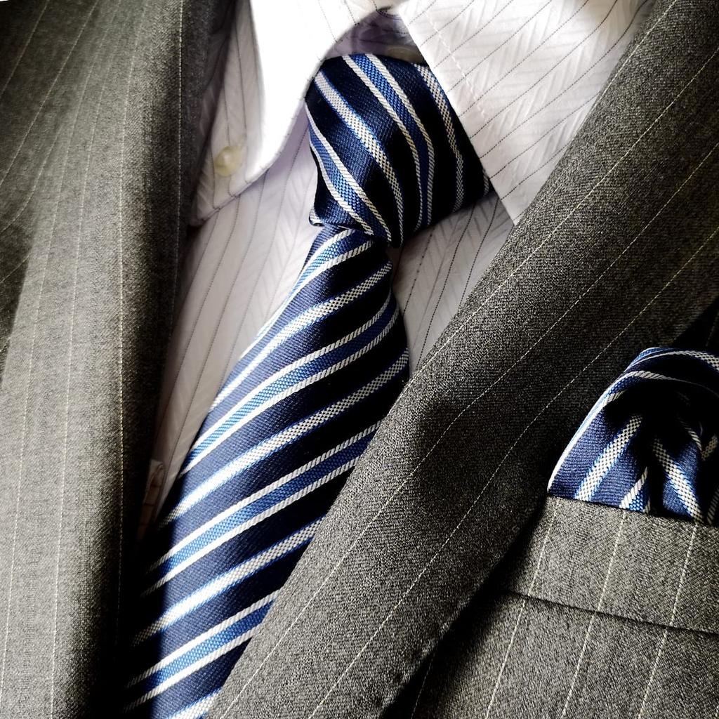 Paris 16k Long Ties, Set of 3, Long, Plus Size, Business, Washable, Men's, Gift, Striped, Checked, Dotted, Small Pattern, Paisley, Size 12