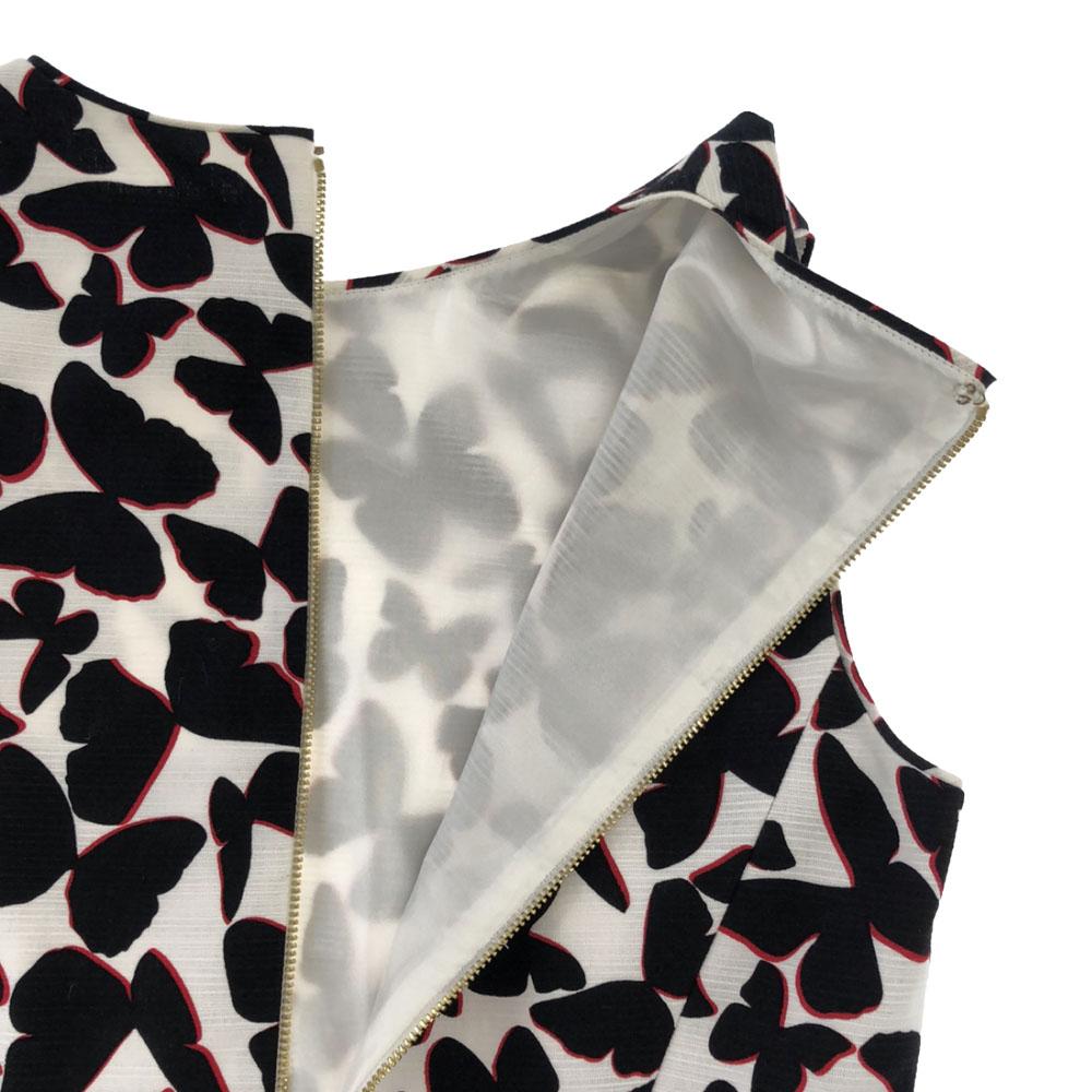 Kate Spade All-over butterfly pattern No sleeve one piece 2 Back zip Women Used