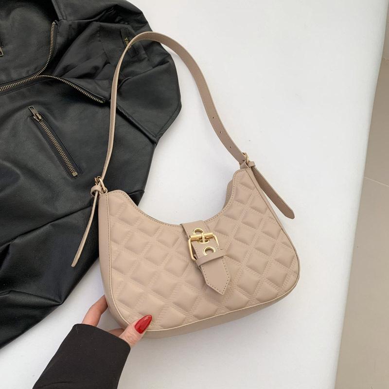 Einfache Unterarmtasche für Damen mit großem Fassungsvermögen Frühling Neue modische Unterarmfarbe Modische lässige Schultertasche