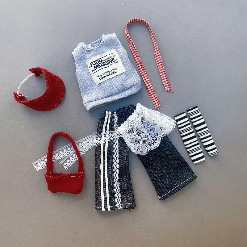 1 Set Casual Princess Skirt Pants Hoodie Kit 1/6 Doll Clothes Cute Clothing For 30Cm Dolls Universal Clothing Doll Accessories