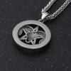 Vintage Gothic Baphomet Ram Head Pentagram Pendant Necklace Stainless Steel Occult Wiccan Pagan Jewelry for Men