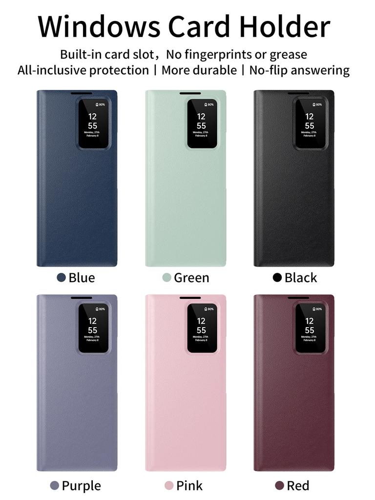 Lüks Dönmeyen Cevaplama Deri Kredi Kartı Yuvası Tutucu Kılıf Samsung Z Fold 6 Galaxy Z Fold 5 4 3 Darbeye Dayanıklı Kapak