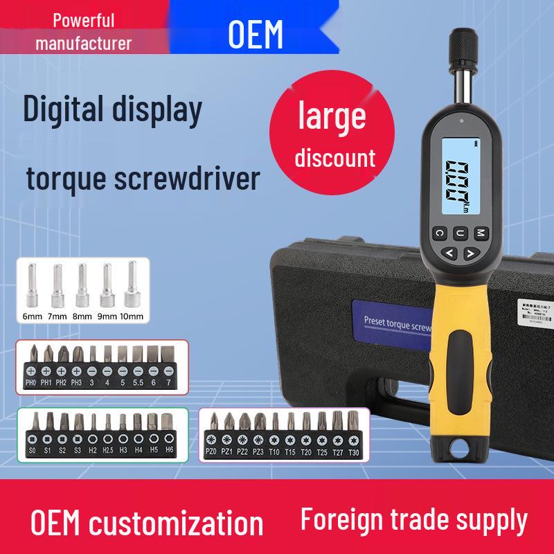 36-Piece Adjustable Torque Screwdriver Set with Digital Display