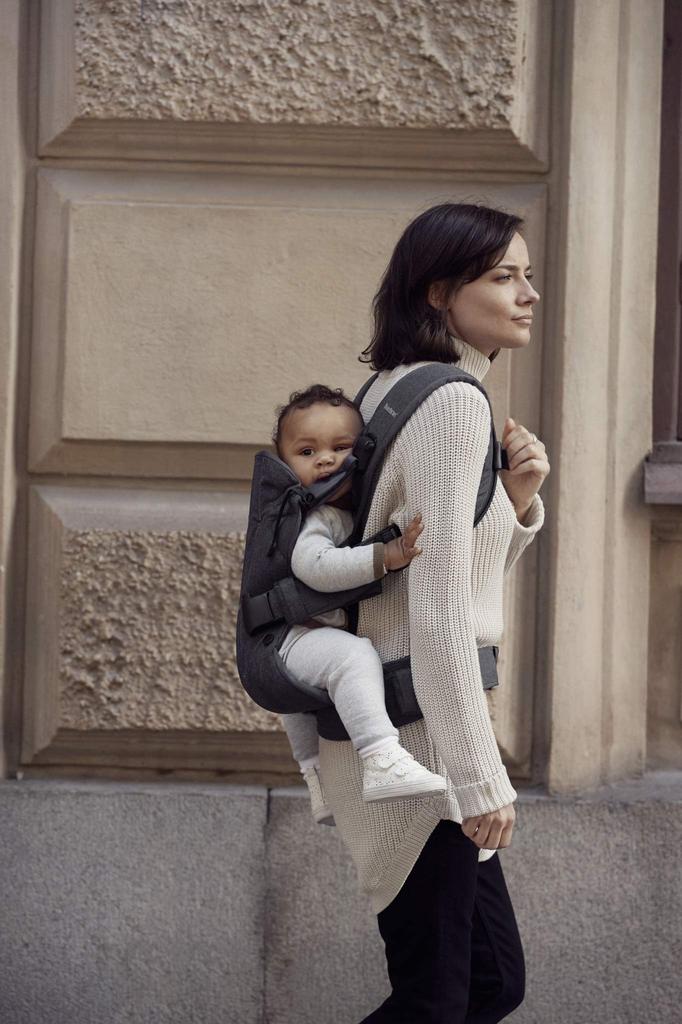 BabyBjörn Baby Carrier, 4-Way Style, Suitable for Babies 0-36 Months, ONE KAI, Denim Gray