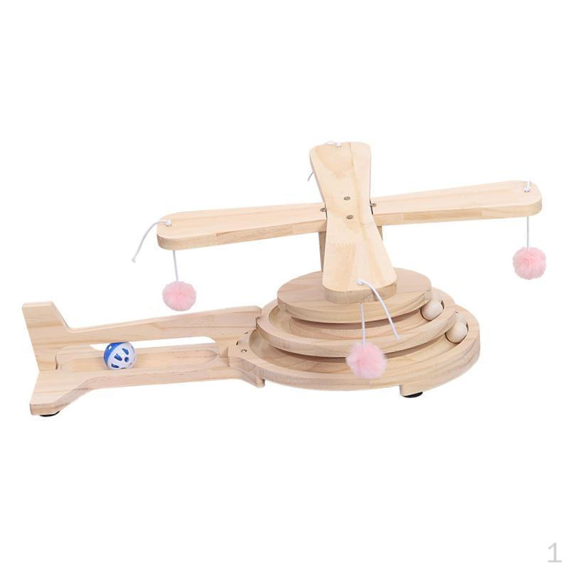 

Кошачья поворотная платформа для котят, игровая башня для домашних кошек, забавные принадлежности, мяч, трек