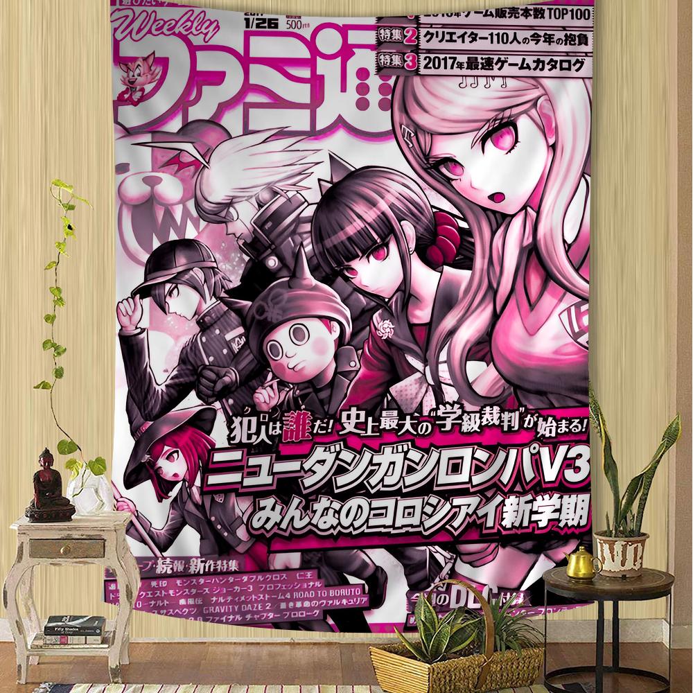 Classic Anime Danganronpa Wall Tapestry Unleash Creativity Elevates Living Rooms Dorms Wall Art Decor for Themed Spaces