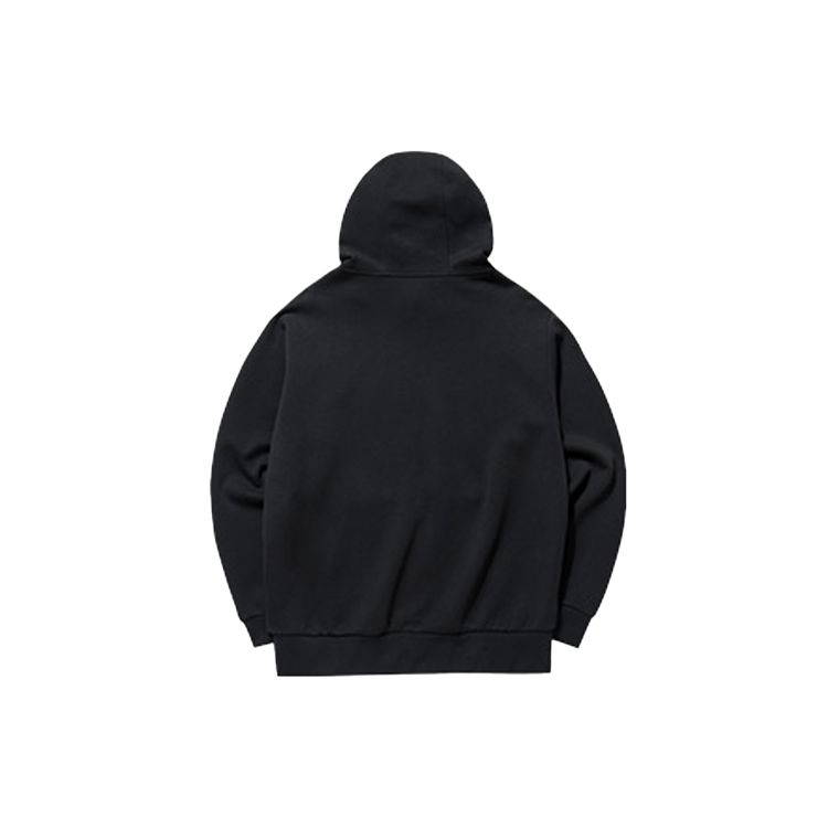 Anta Life Series Logo Print Pullover Hoodie Men Top Black 152138722-5