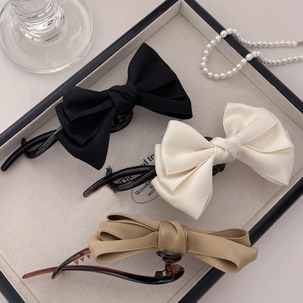 Bow Twisted Trendy Hair Clips Simple Bowknot Hairpins Barrettes Back Head Hairpin Bun Head Hair Clip For Women Hair Accessories