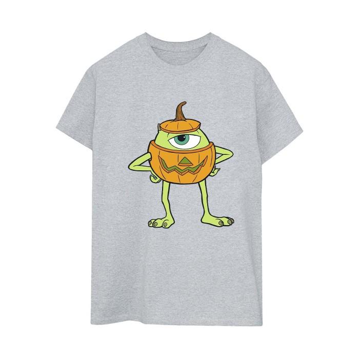 Monsters Inc Womens/Ladies Mike Pumpkin Boyfriend Halloween T-Shirt