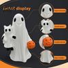 Handcrafted Ghost Statues Halloween Resin Figurines, Cute Spooky Statue for Garden Farmhouse Bookshelf Tabletop, Fall Home Decoration Decorations