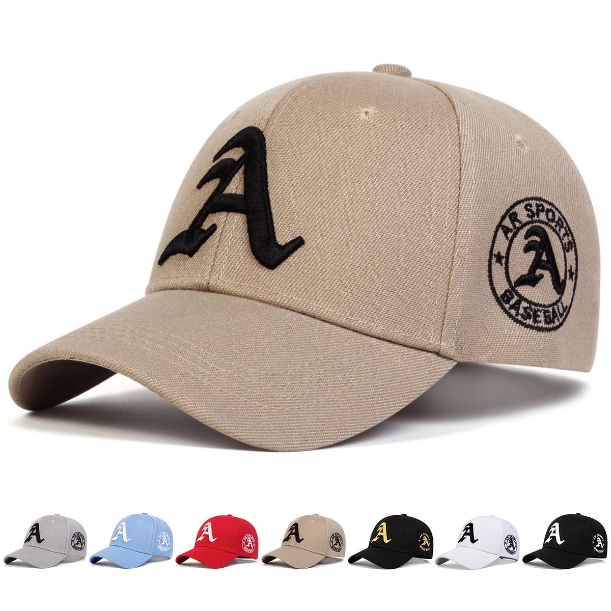 My Extreme Outdoor Activities Women's Sky Blue Unisex Gothic Letter A Embroidery Baseball Caps Spring And Autumn Outdoor Adjustable Casual Hats Sunscreen Hat