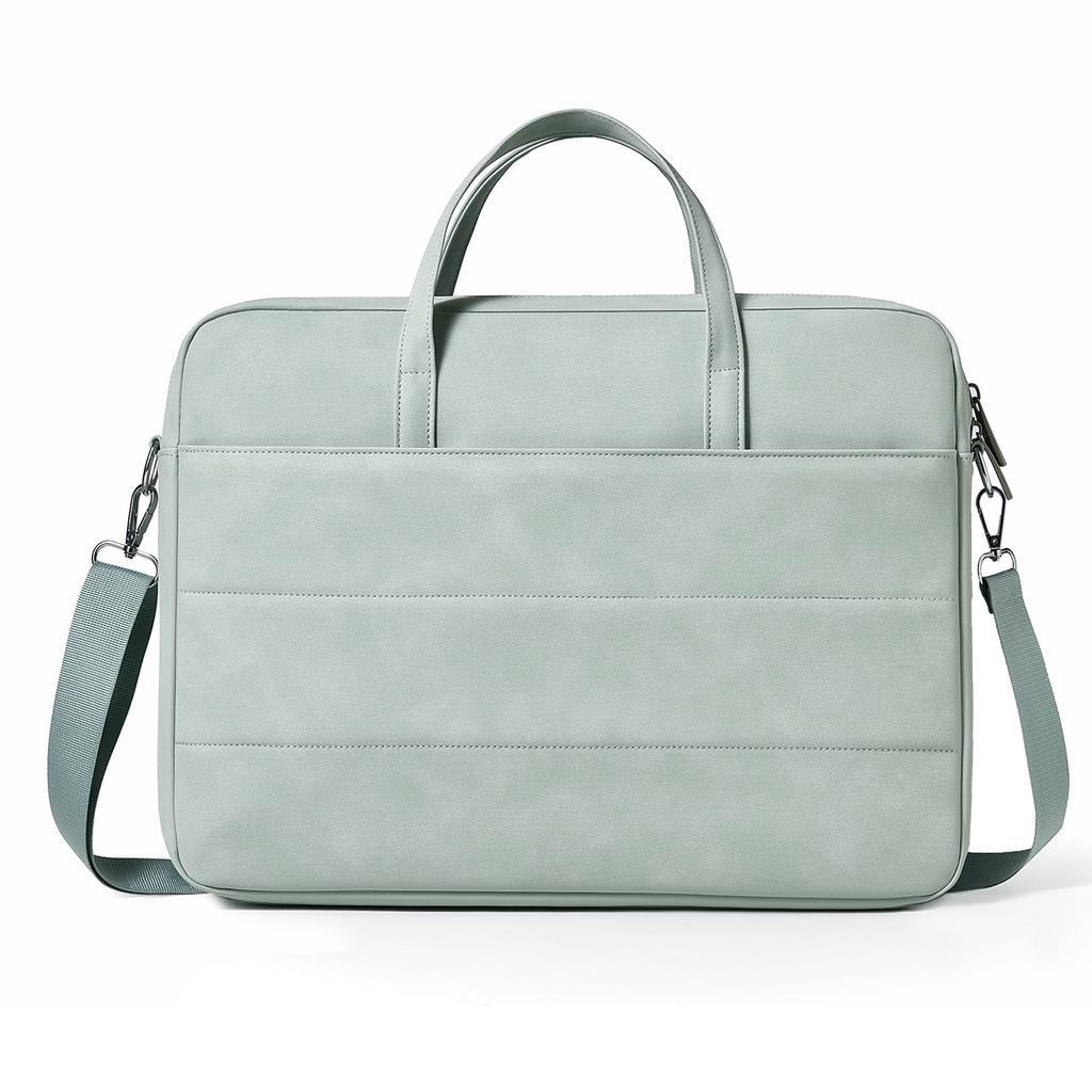 TS JYL laptop bag,Lightweight PU Laptop Bag 14 Inch Waterproof Shockproof Shoulder Briefcase