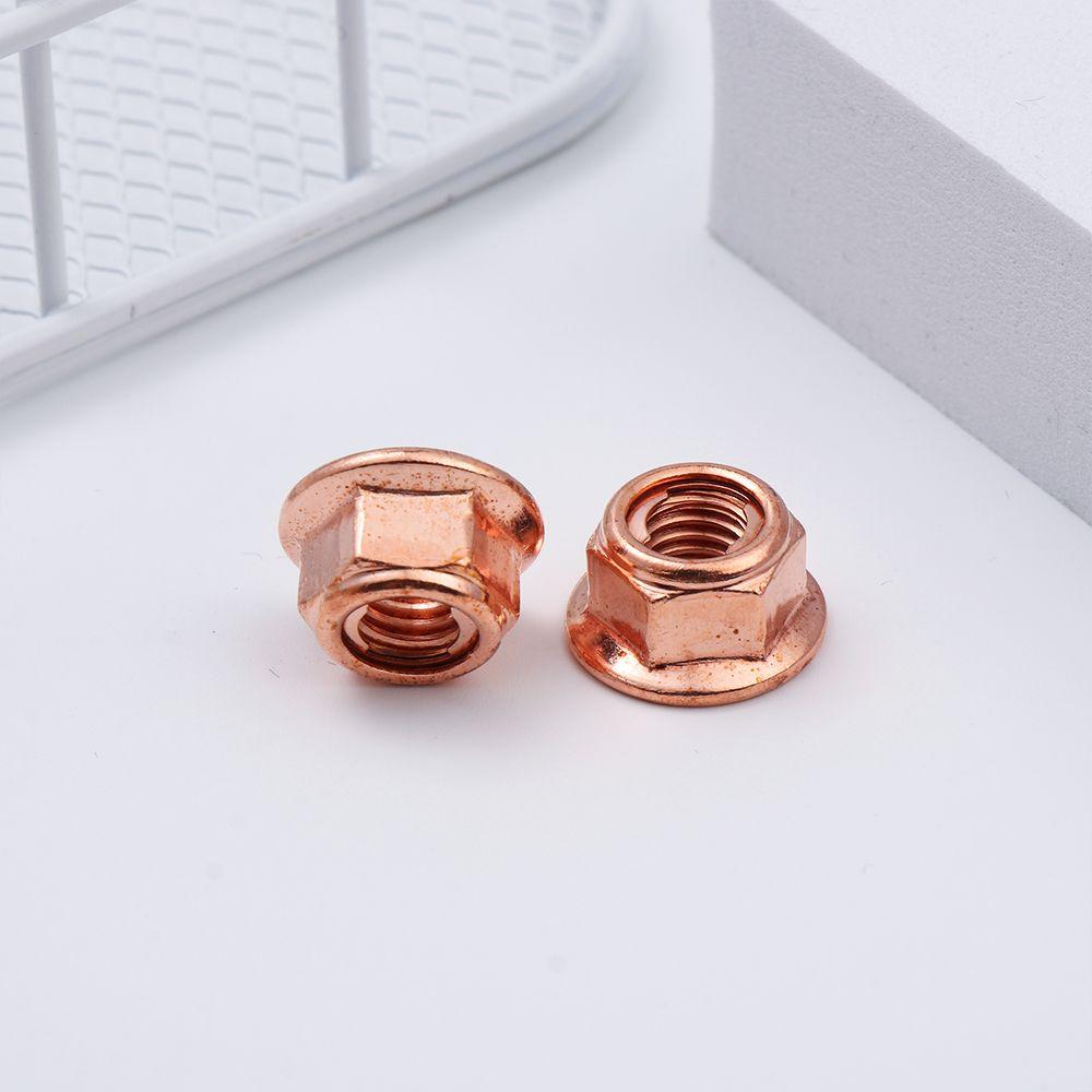 12Pcs High Quality Tool Flashed Exhaust Copper M8 Nut 8mm Nuts High Temperature Nuts