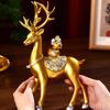 Fortune Deer Wealth-Attracting Ornament for Living Room and Cabinet – Perfect Housewarming or Opening Gift